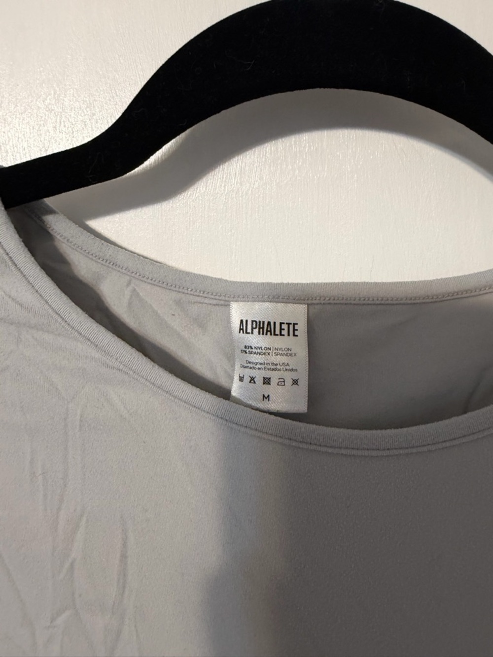 Alphalete Light Gray Tie-Front Crop Top - Picture 2 of 3